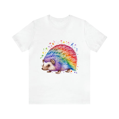 Rainbow Hedgehog - Short Sleeve Tee White